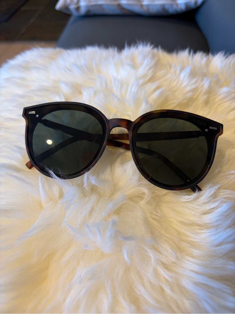 Tortoiseshell Men’s Sunglasses - Brown Frame with Dark Green Lenses